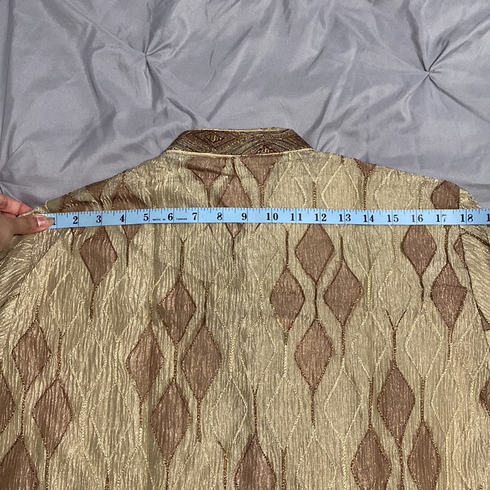 Men's Beige & Brown Indian Churidar / Salwaar Kameez Kurta - Picture 7 of 8
